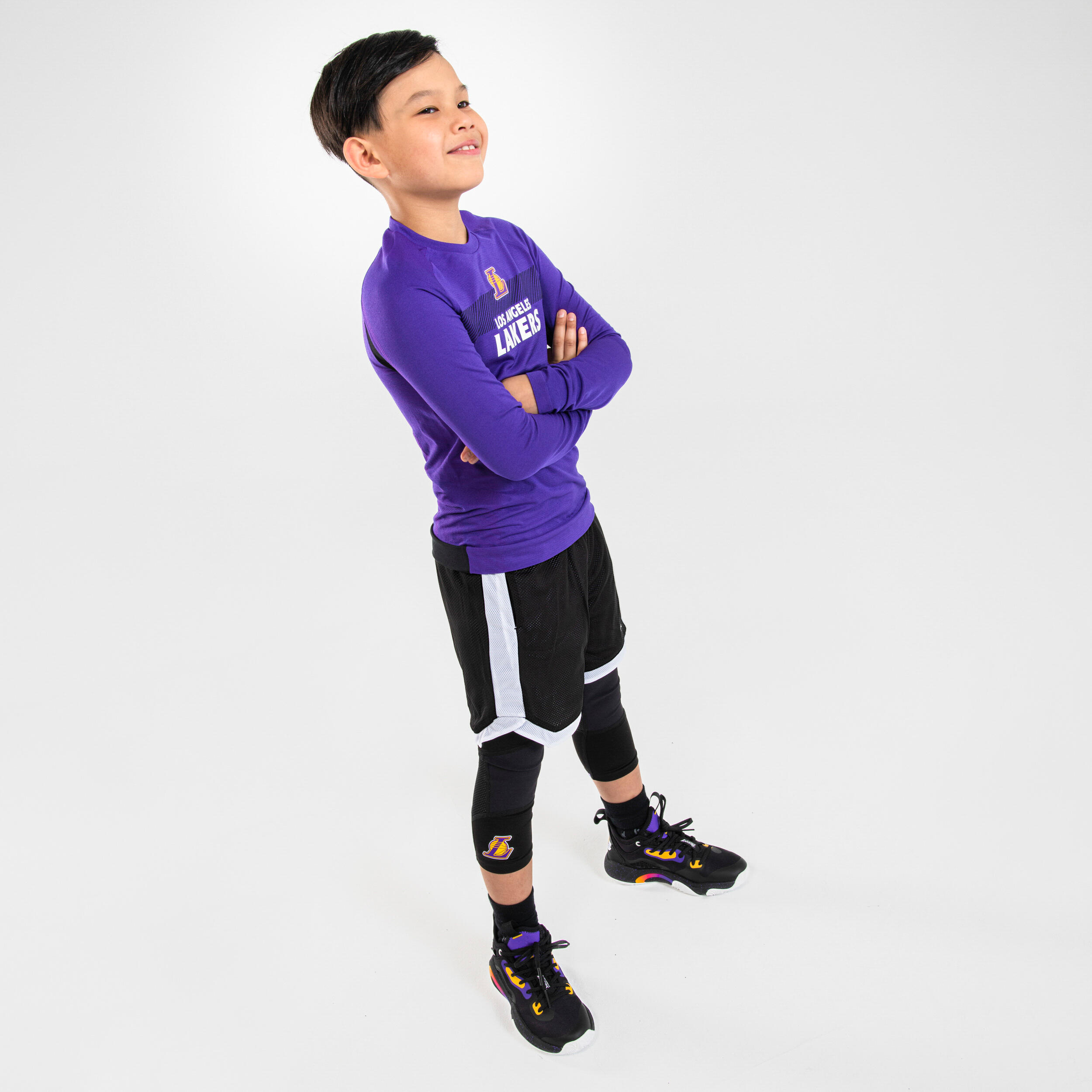 Kids' Basketball Shoes SE900 Mini Me - Black/NBA Los Angeles Lakers 10/14