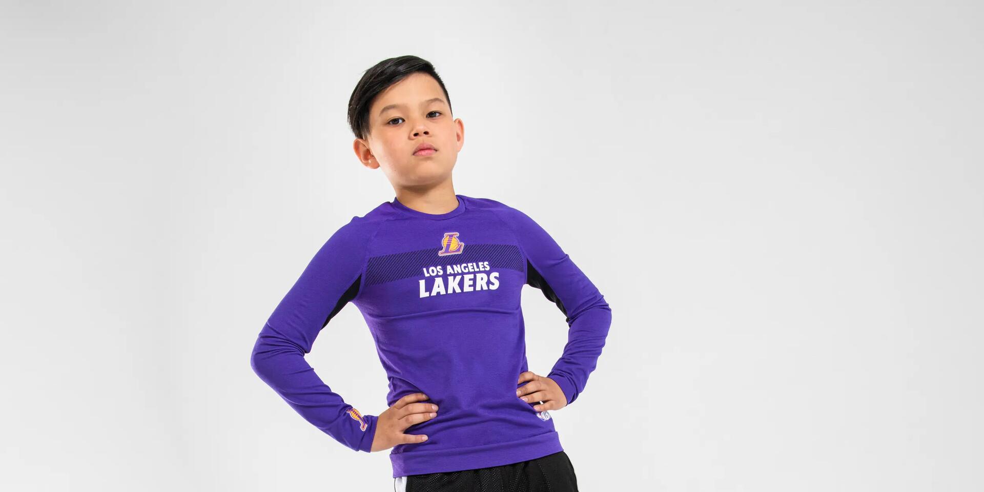 Sous-maillot basketball NBA Los Angeles Lakers Enfant - UT500 Violet