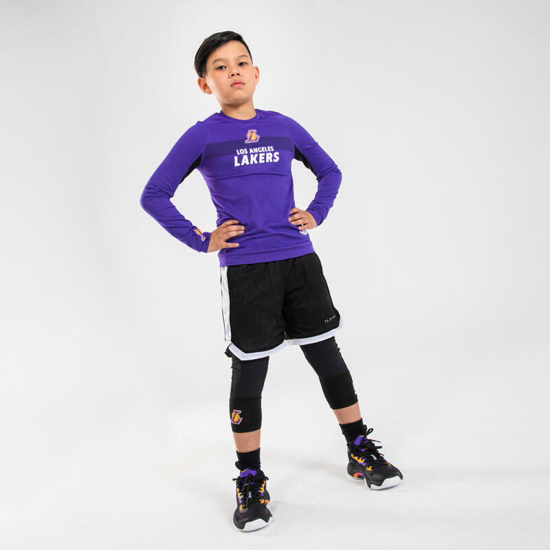 Sous-maillot basketball NBA Los Angeles Lakers Enfant - UT500 Violet