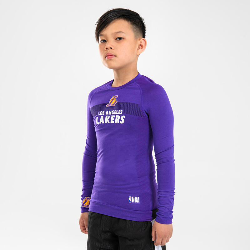 Sous-maillot basketball NBA Los Angeles Lakers Enfant - UT500 Violet