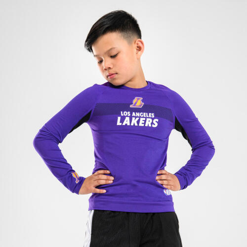 Sous-maillot basketball NBA Los Angeles Lakers Enfant - UT500 Violet