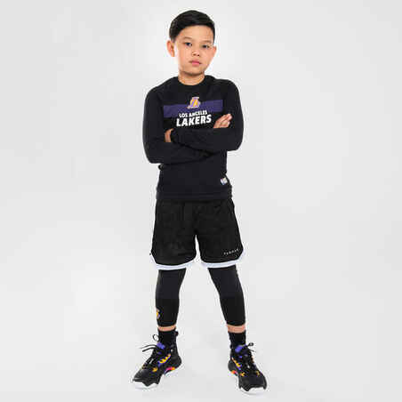 Παιδική ισοθερμική φανέλα μπάσκετ UT500 - NBA Los Angeles Lakers/Μαύρο