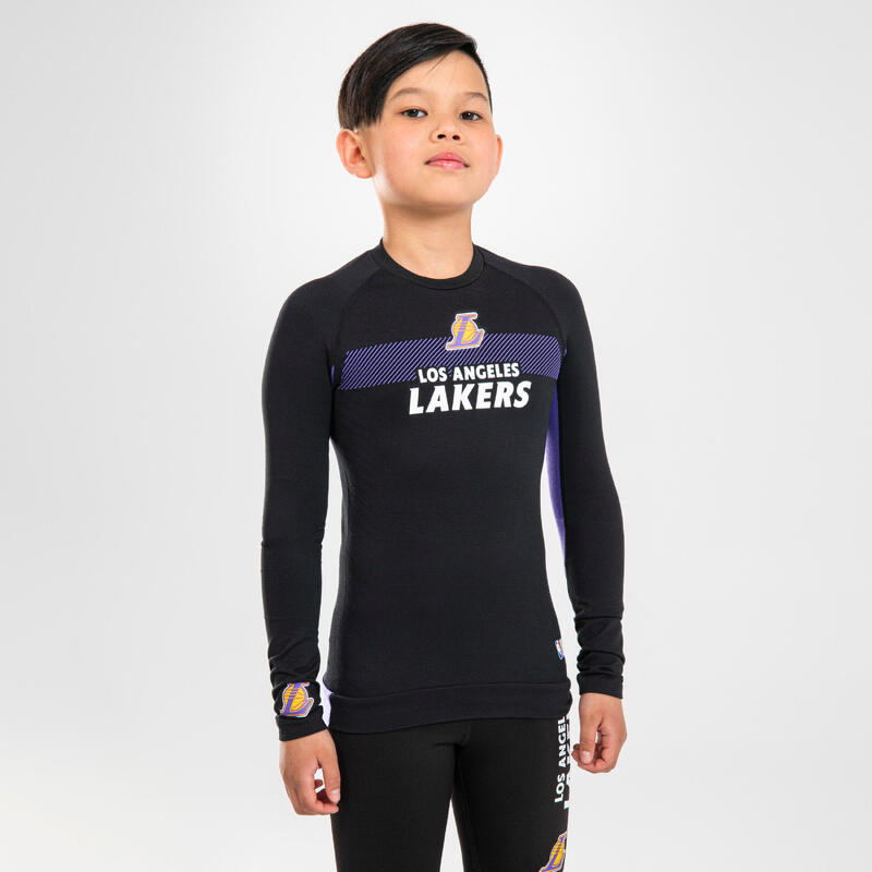 Sous-maillot basketball NBA Los Angeles Lakers Enfant - UT500 Noir