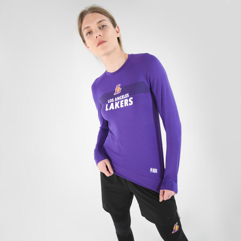 Nike Women's Los Angeles Lakers Purple Dri-Fit T-Shirt, Medium