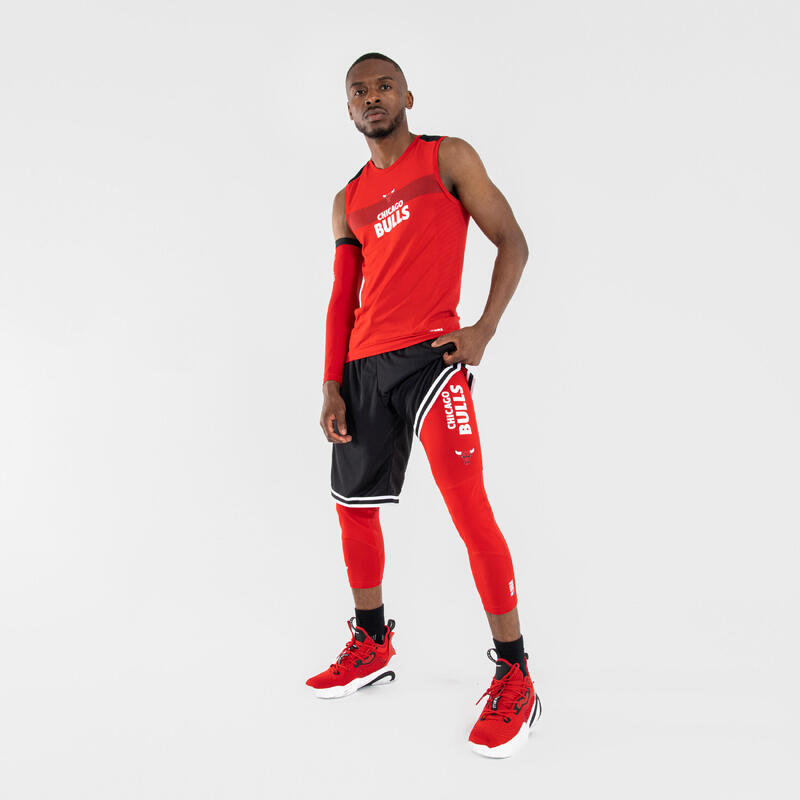 Men's/Women's 3/4 Basketball Leggings 500 - NBA Chicago Bulls/Red