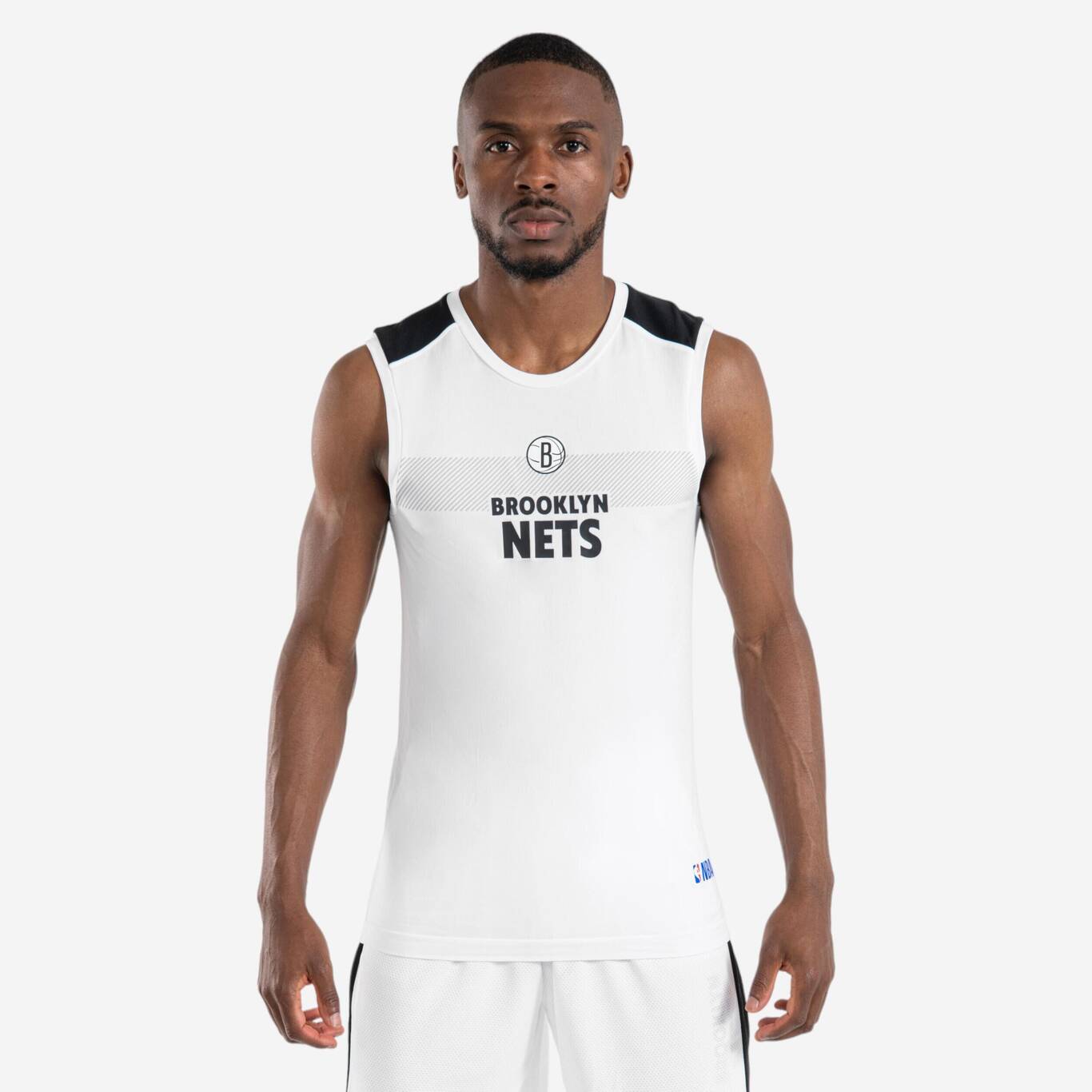 អាវវាលក្លៀកបាល់បោះ UT500 - NBA Brooklyn Nets  ពណ៌ស