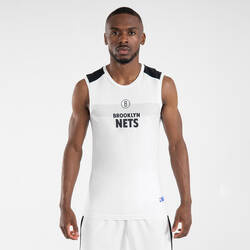 Adult Sleeveless Basketball Base Layer Jersey UT500 - NBA Brooklyn Nets/White