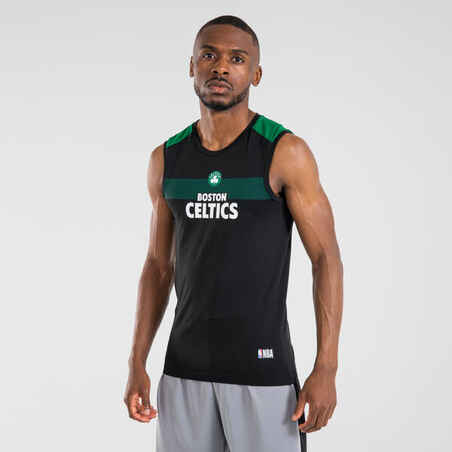 Adult Sleeveless Basketball Base Layer Jersey UT500 - NBA Boston Celtics/Black