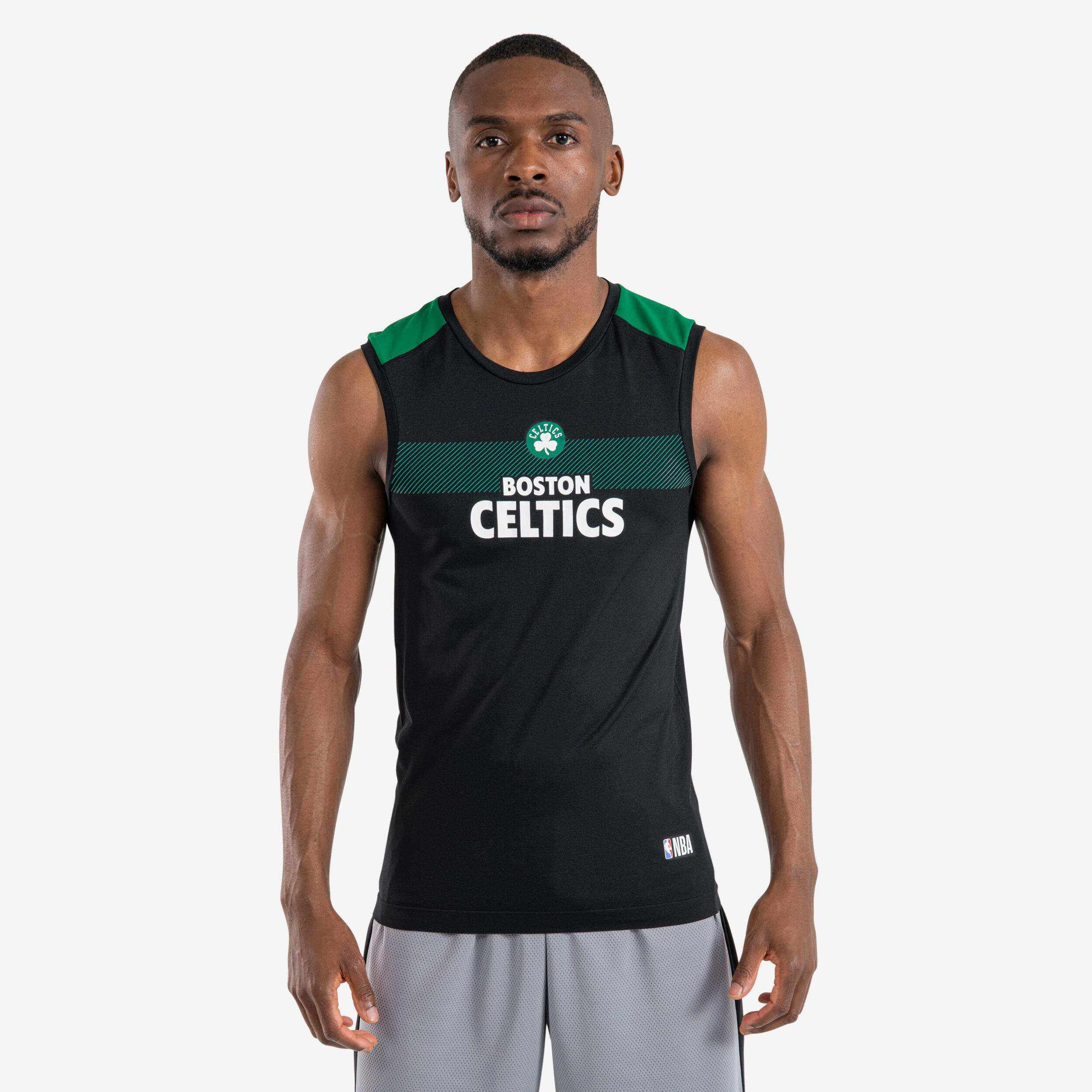 Adult Sleeveless Basketball Base Layer Jersey UT500 - NBA Boston Celtics/Black 1/9