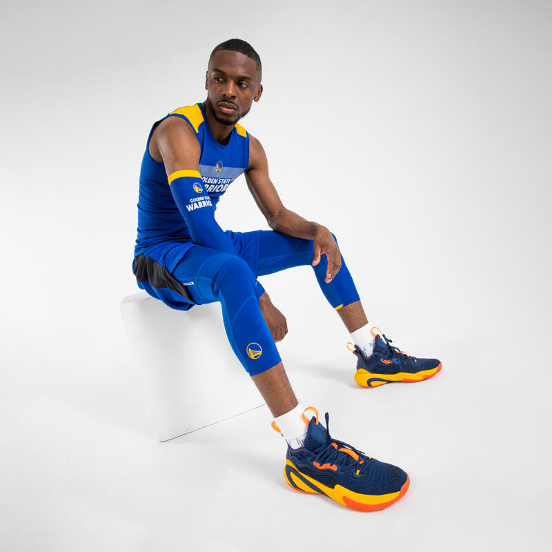 Basketbalový chránič lokte E500 NBA Golden State Warriors modrý 