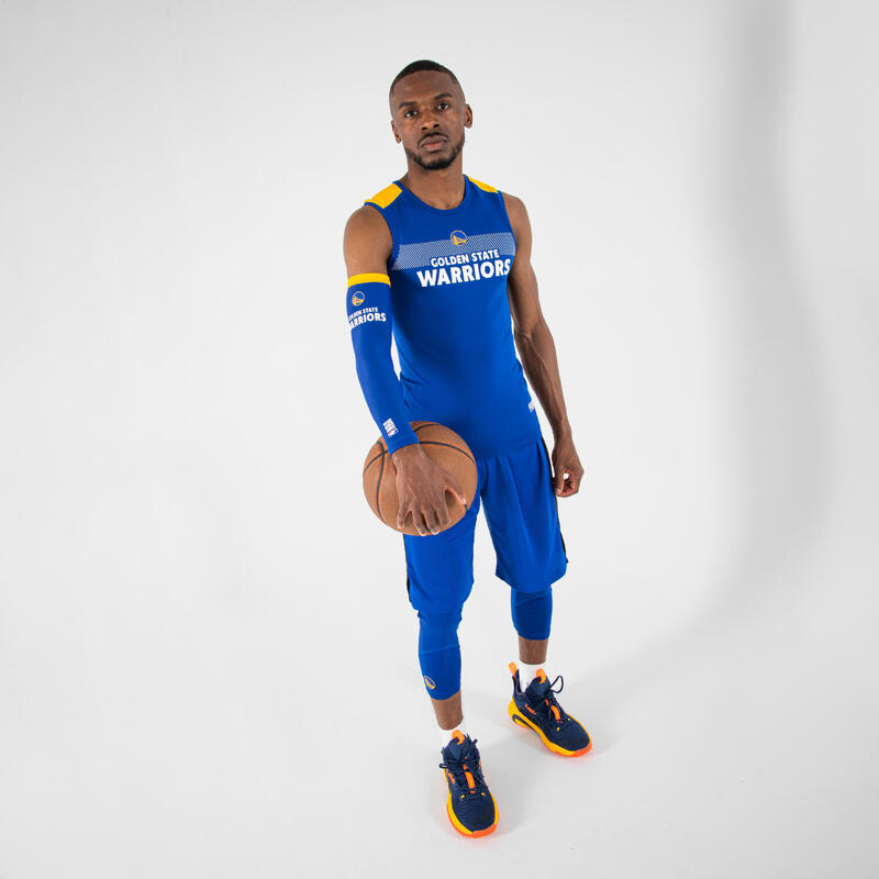 Cotieră Baschet E500 NBA Golden State Warriors Albastru Adulți 