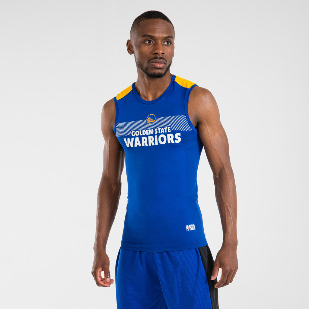 Majica bez rukava za košarku UT500 NBA Golden State Warriors za odrasle plava