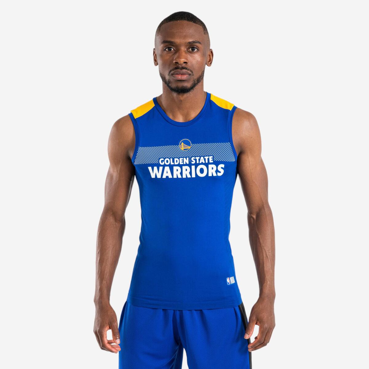 Sous-maillot basketball nba golden state warriors sans manche adulte -ut500 bleu