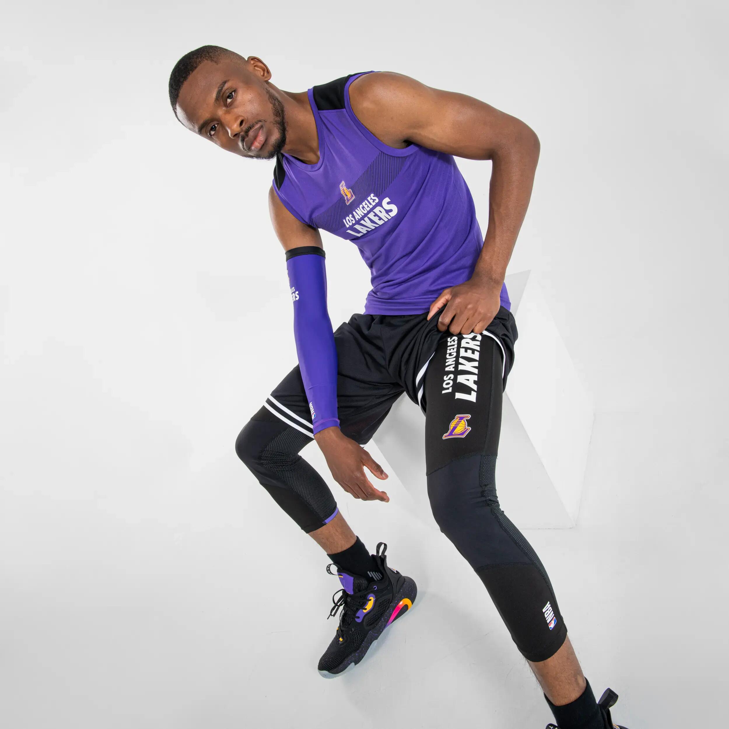 Men's/Women's Basketball 3/4 Leggings 500 - NBA Los Angeles Lakers/Black -  5