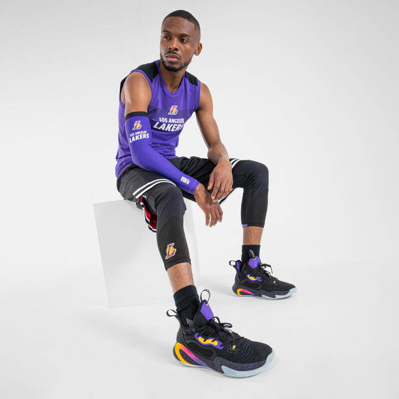 成人款籃球袖套 E500 - NBA 洛杉磯湖人隊/紫色