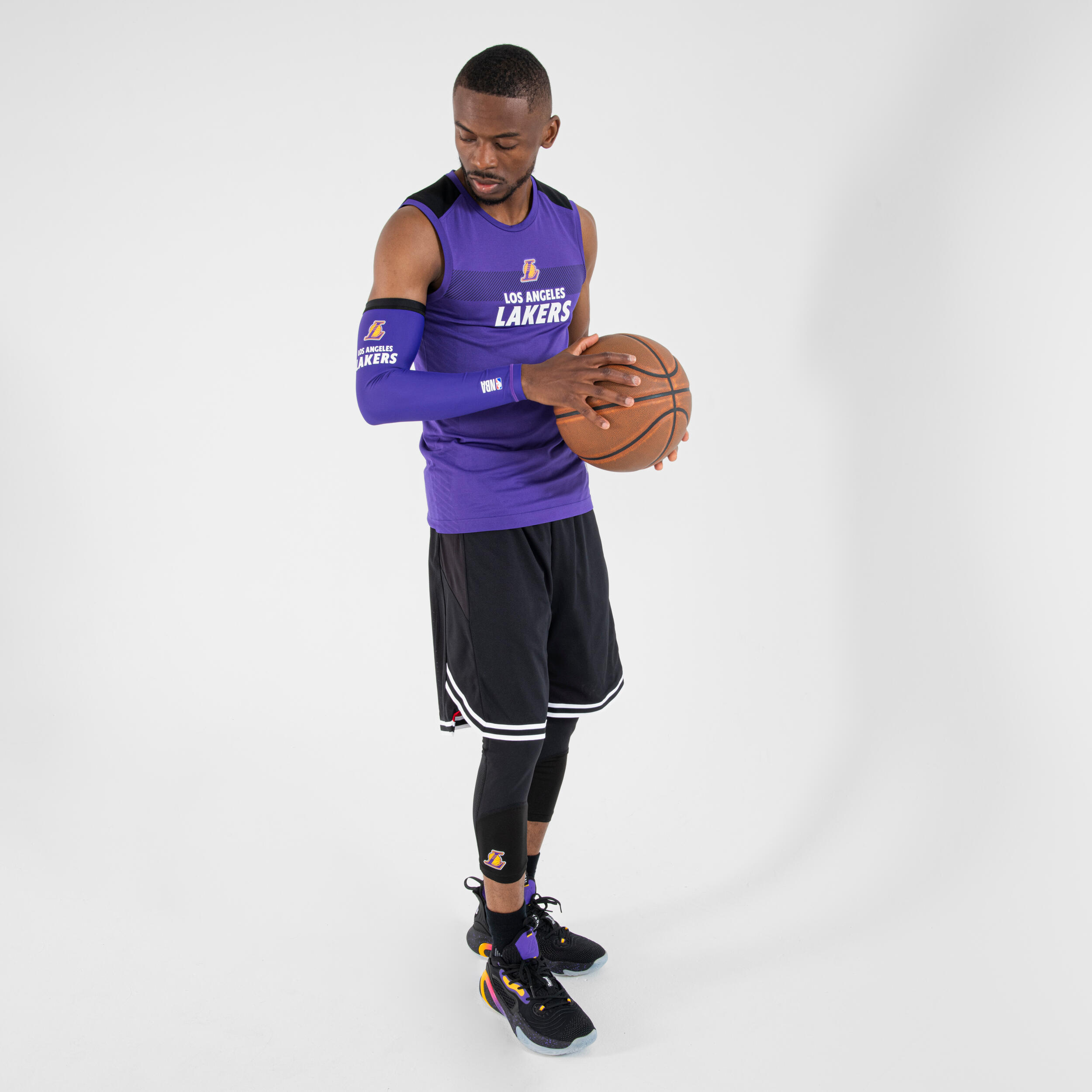 Adult Basketball Sleeve E500 - NBA Los Angeles Lakers/Purple 5/8