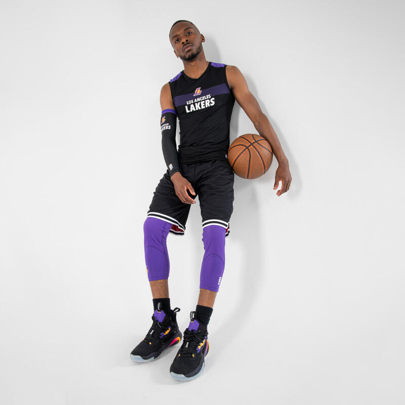 Legging basketball 3/4 NBA Los Angeles Lakers homme/femme - 500 Violet