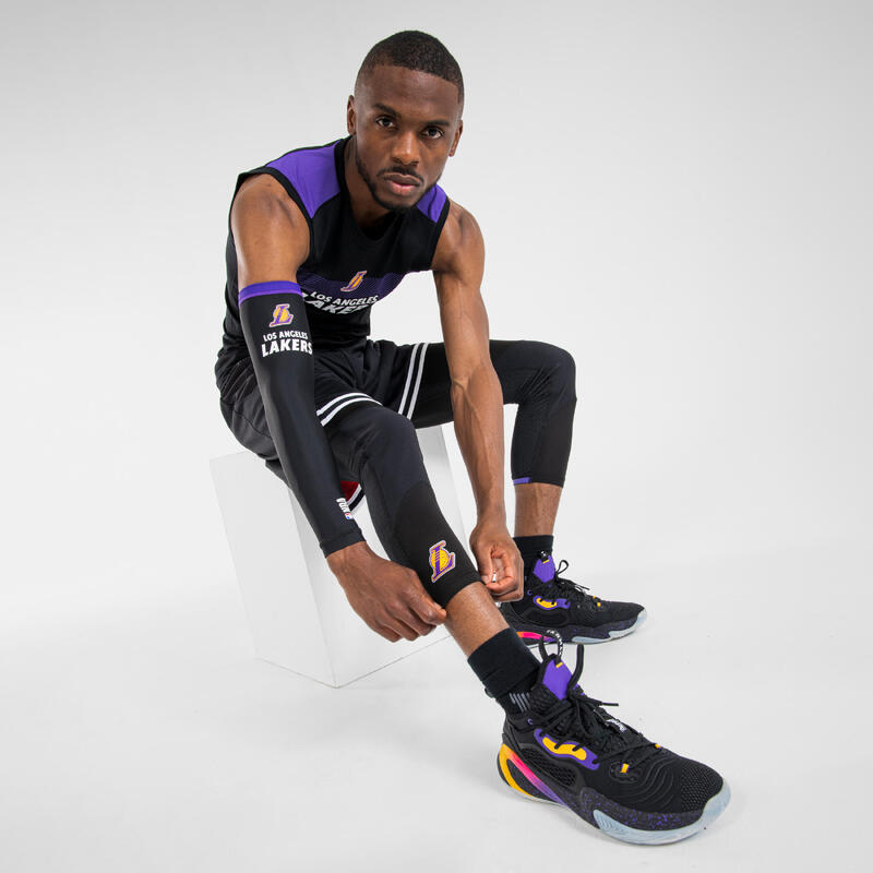 Manchon basketball NBA Los Angeles Lakers Adulte - E500 Noir