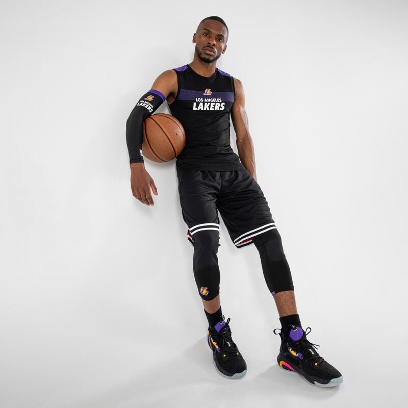 Mouwloos ondershirt voor basketbal volwassenen NBA Los Angeles Lakers UT500 zwart