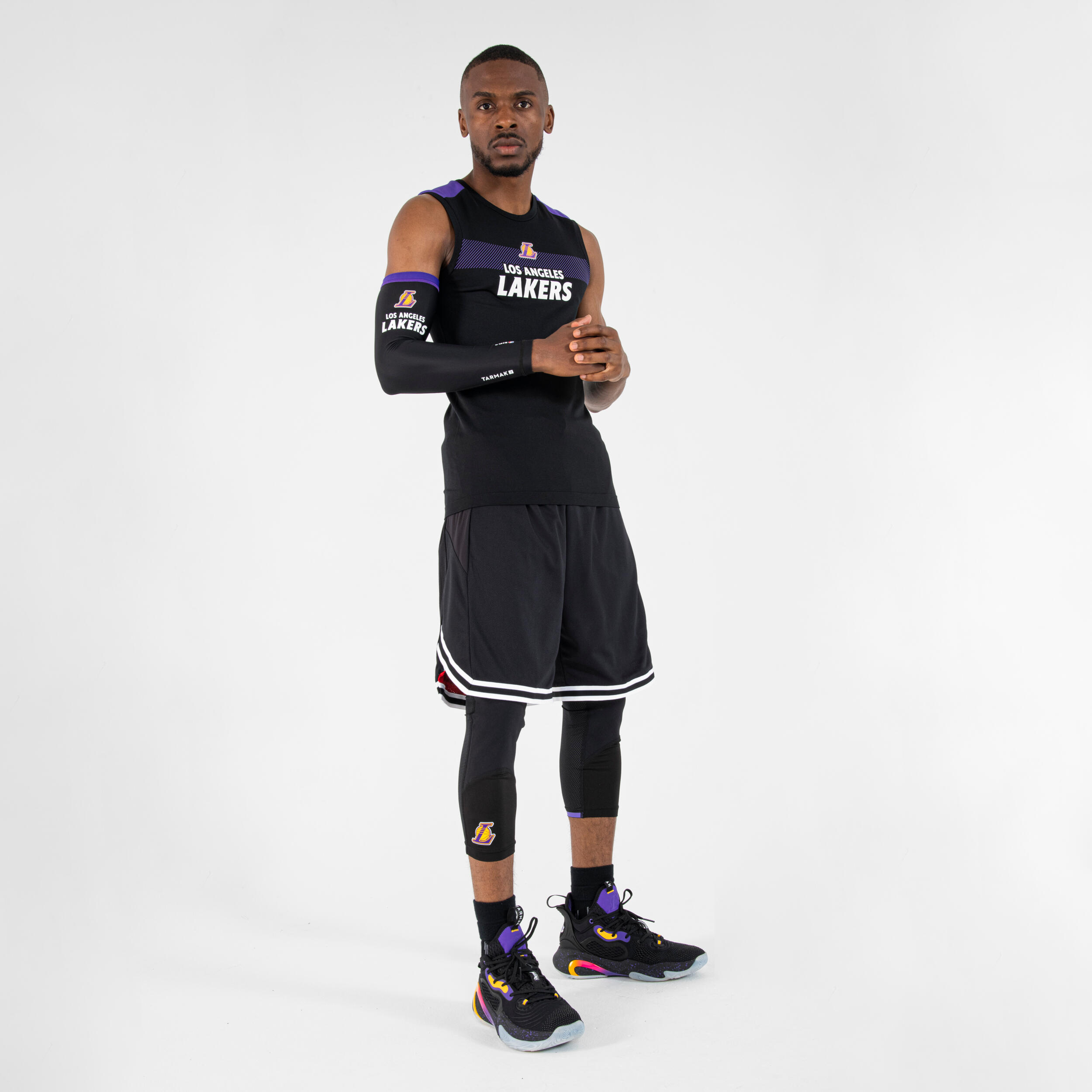 Adult Sleeveless Basketball Base Layer Jersey UT500 - NBA Los Angeles Lakers/Black 6/9