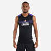 Pieaugušo basketbola sporta krekls bez piedurknēm “UT500 NBA Los Angeles Lakers”, melns