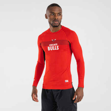 Vyr. ilgarankoviai prigludę apatiniai krepšinio marškinėliai „UT500LS - Bulls“