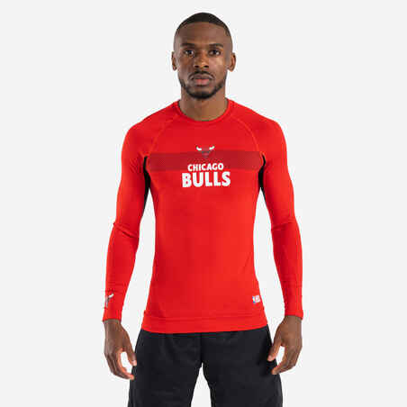 Vyr. ilgarankoviai prigludę apatiniai krepšinio marškinėliai „UT500LS - Bulls“