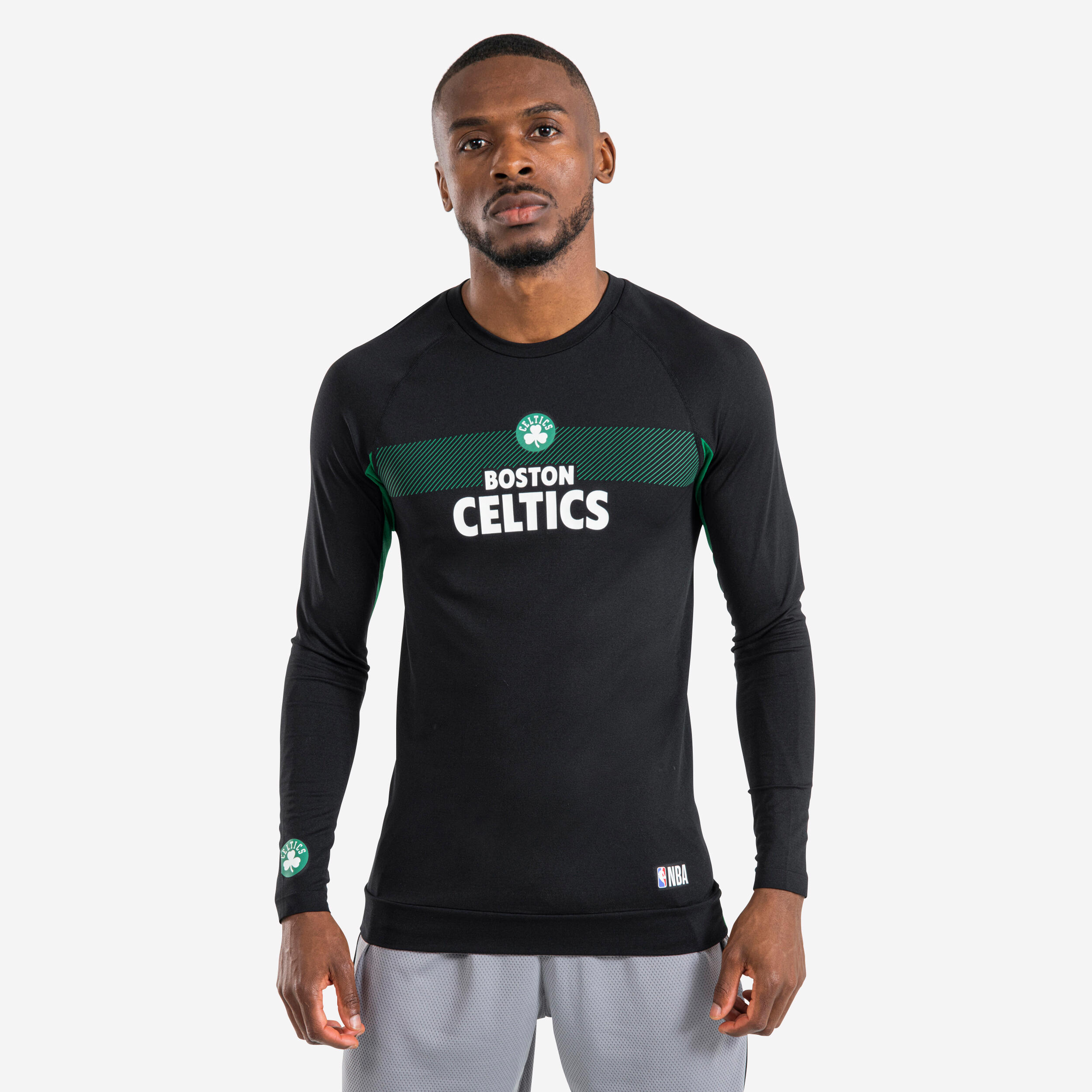 TARMAK Men's/Women's Basketball Base Layer Jersey UT500 - NBA Boston Celtics/Black