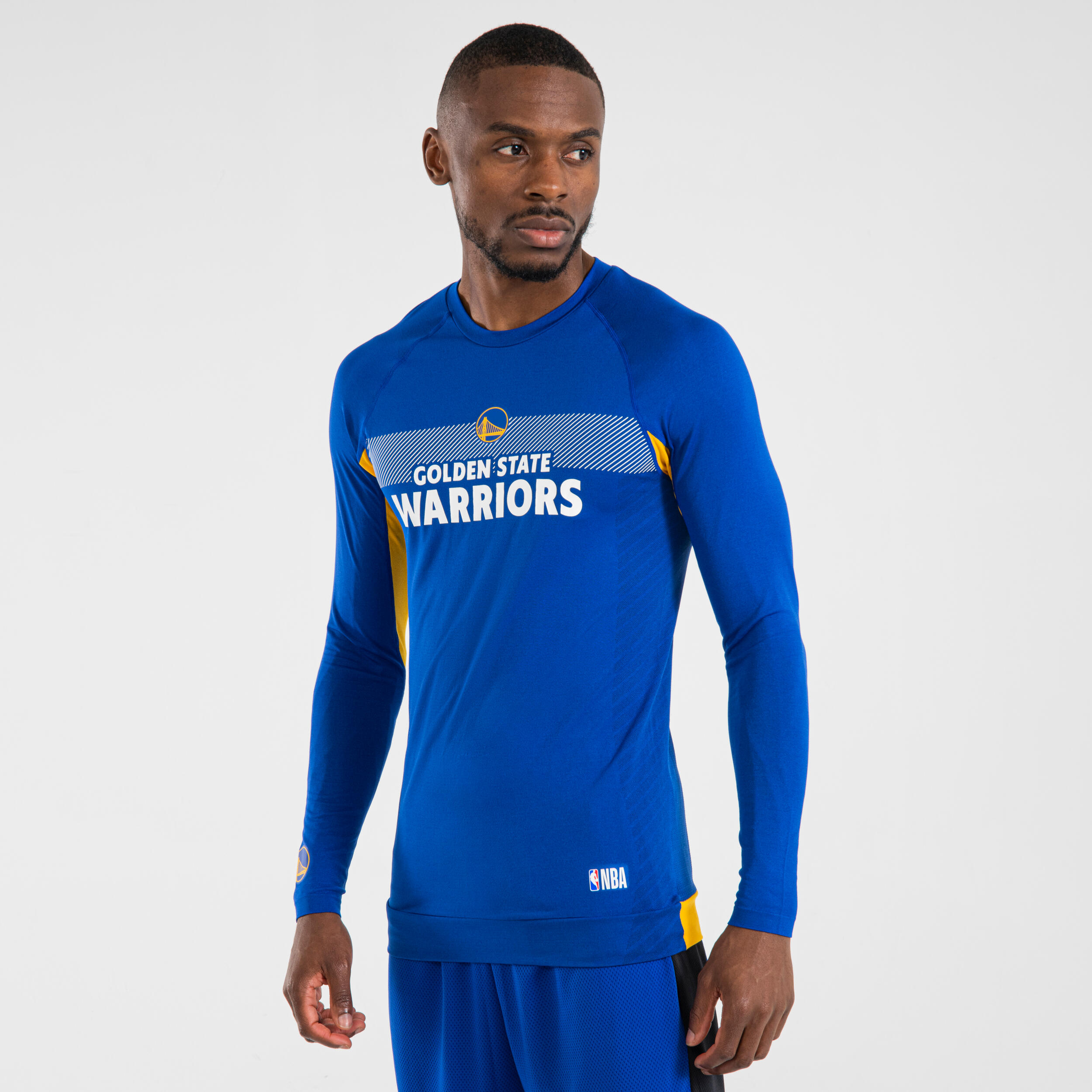 Sous maillot basketball nba golden state warriors homme femme ut500 blanc TARMAK Decathlon
