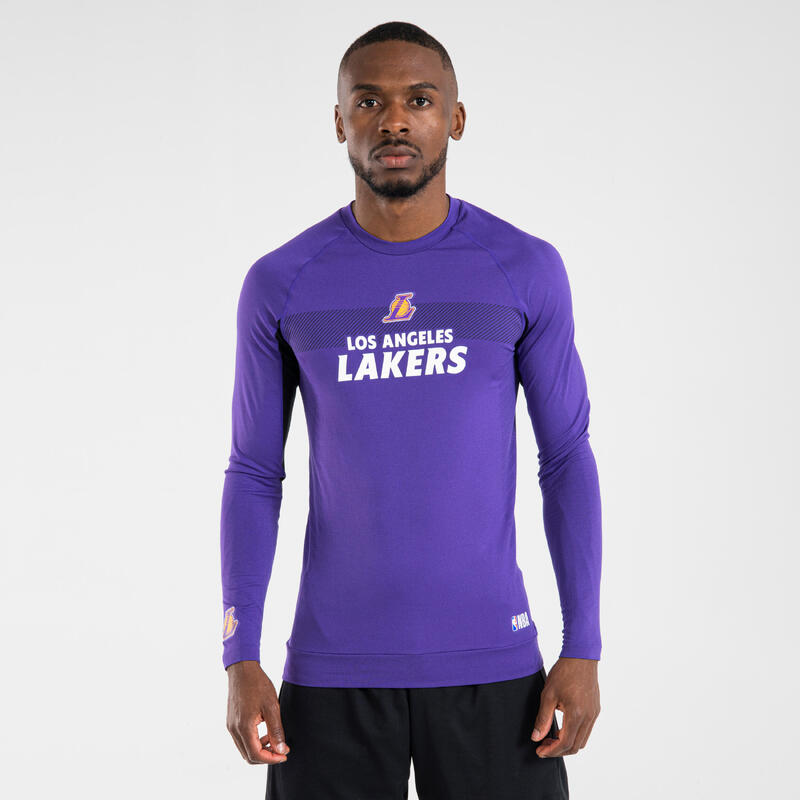 Camisola Térmica de Basquetebol Adulto NBA Los Angeles Lakers UT500 Violeta