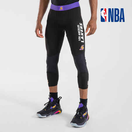 Men's/Women's Basketball 3/4 Leggings 500 - NBA Los Angeles Lakers/Black -  Decathlon