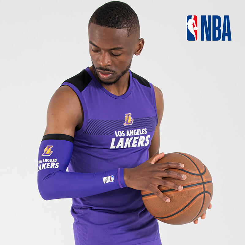Pantorrillera baloncesto NBA Los Angeles Lakers Adulto - E500 Violeta