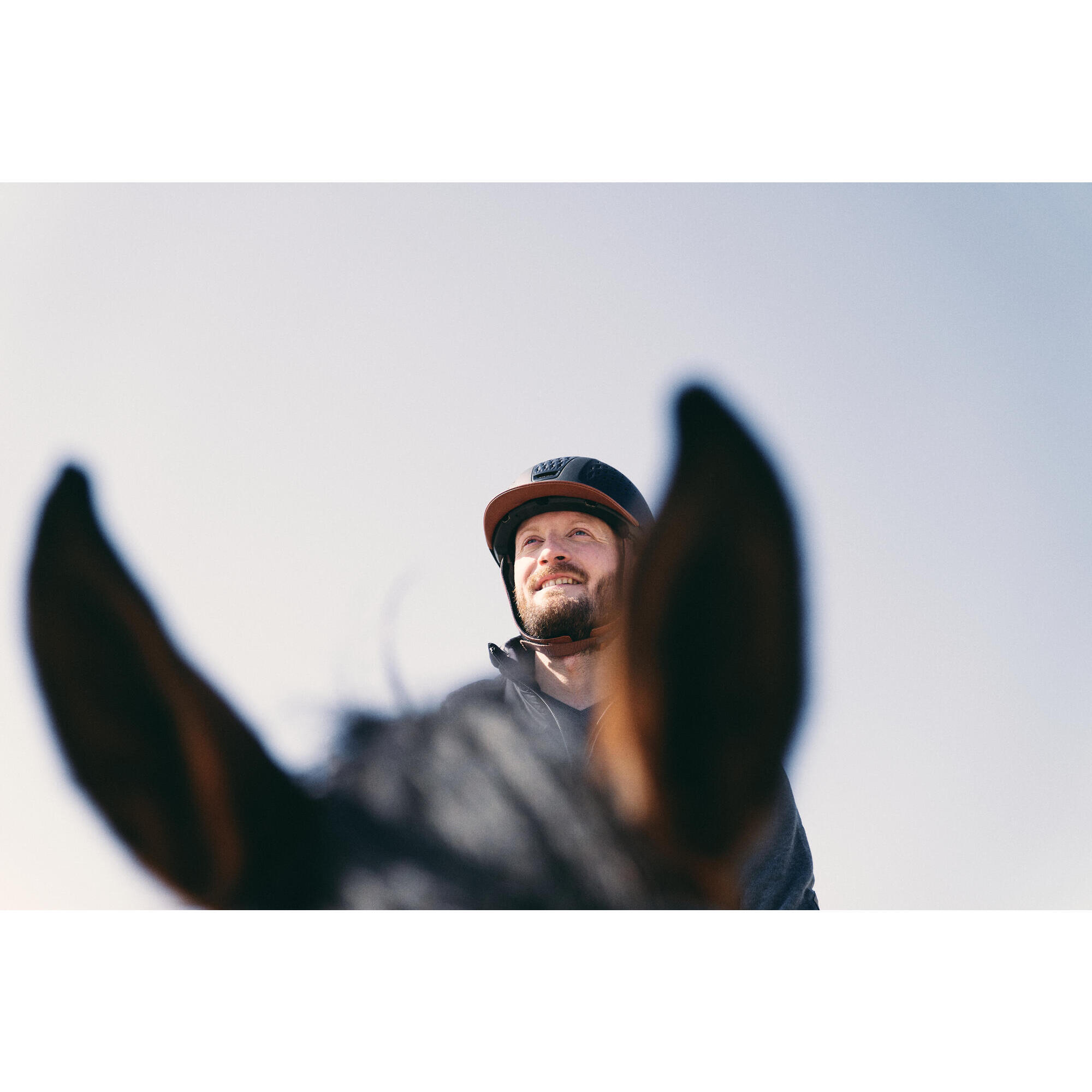 Adult and child riding helmet - 900 brown/black + bag