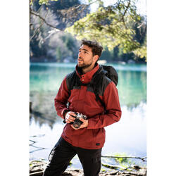 Giacca viaggio uomo TRAVEL 100 3in1 0 C impermeabile grigia