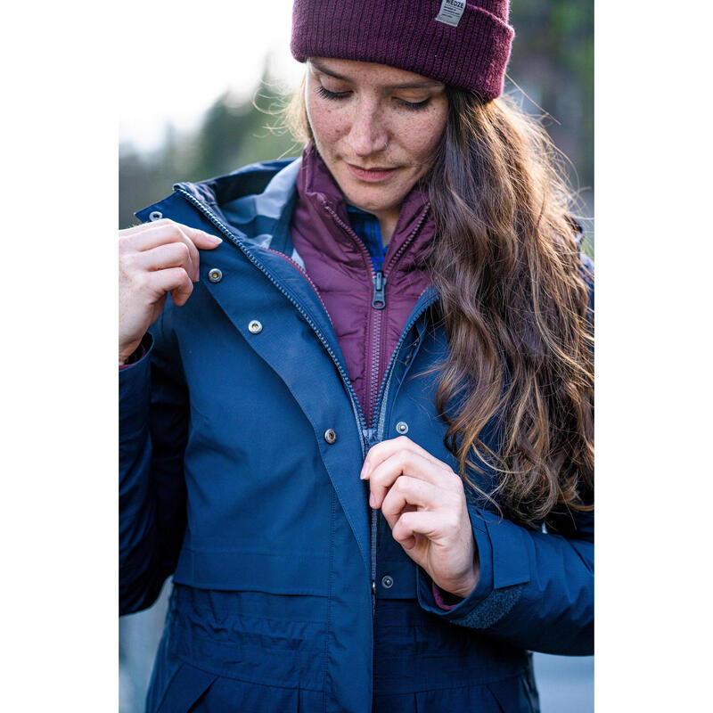 3-in-1-Jacke Damen bis -10 °C wasserdicht Winterwandern - SH900 Mountain 