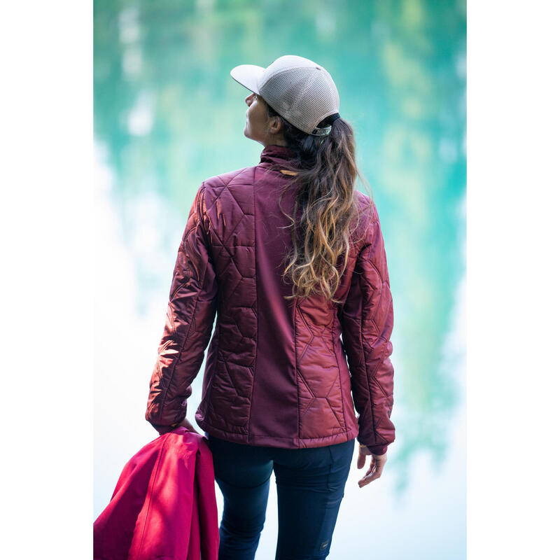 Waterdichte 3-in-1 jas voor backpacken dames Travel 500 -8°C