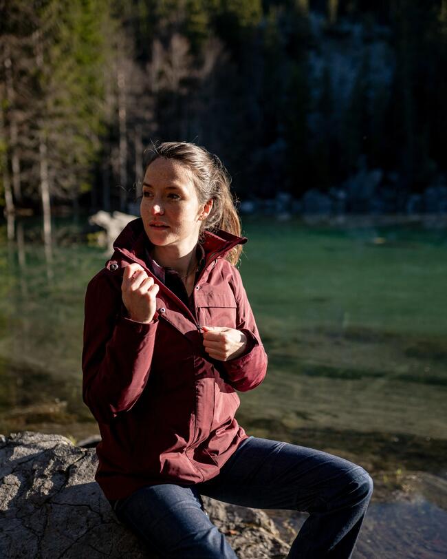 TRAVEL 100 3in1 JACKET W BURGUNDY