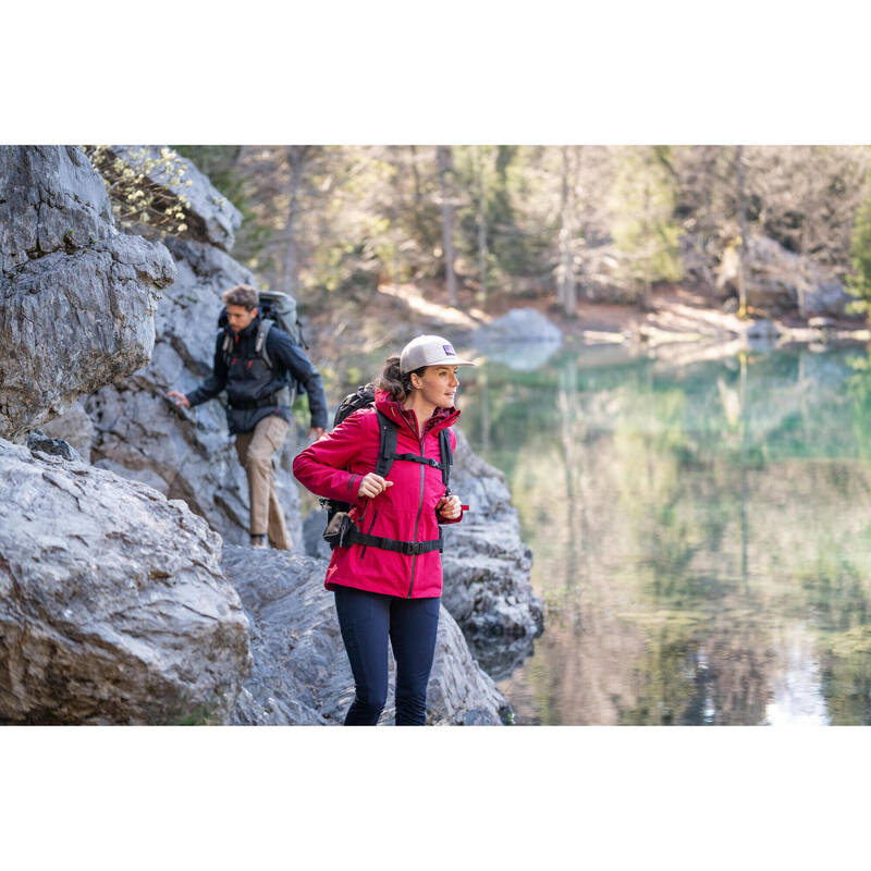 Chaqueta 3 usos en 1 de trekking de viaje para Mujer Forclaz Travel500  rosado - Decathlon