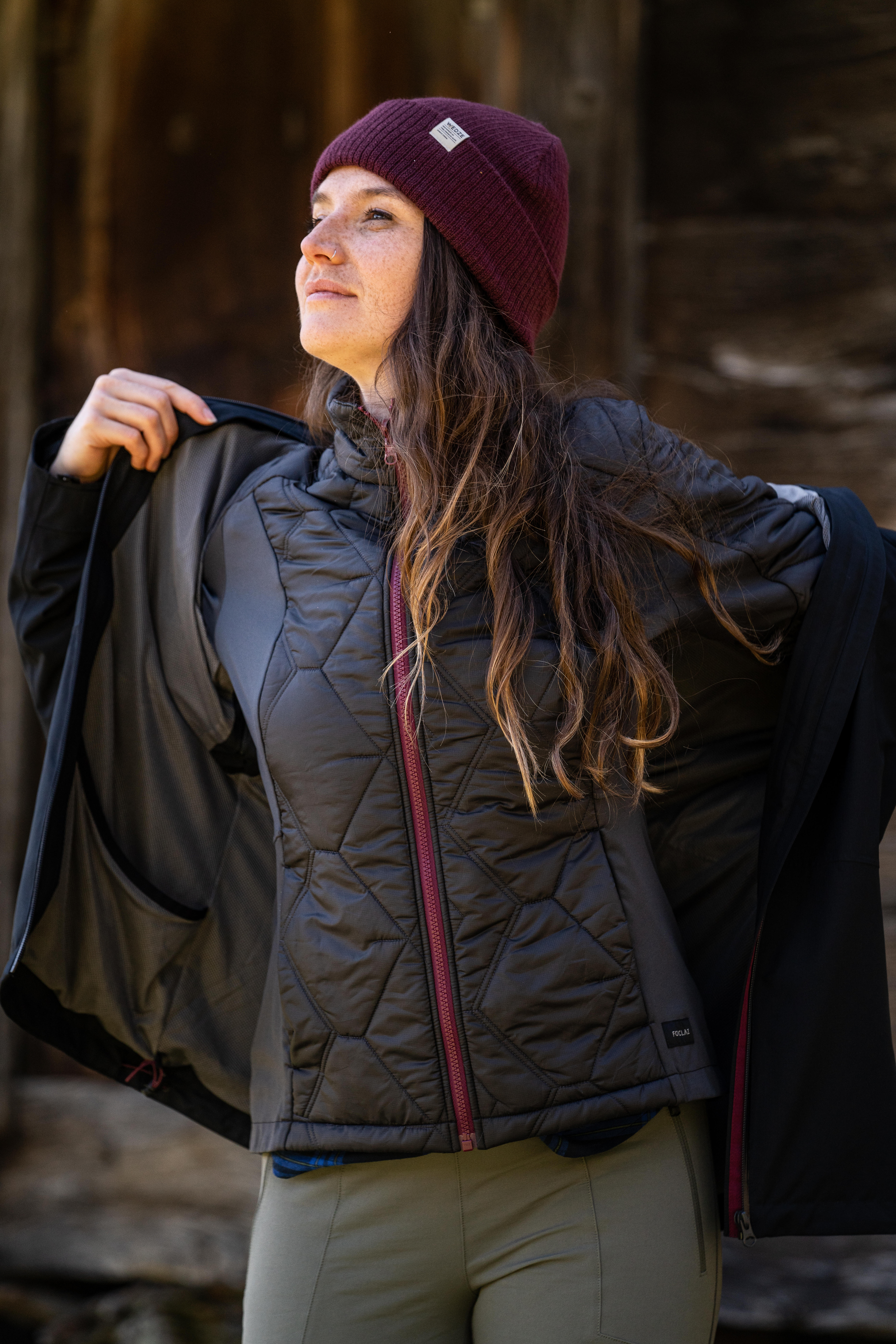 Women’s 3-in-1 Waterproof Hiking Jacket – SH 500 - FORCLAZ