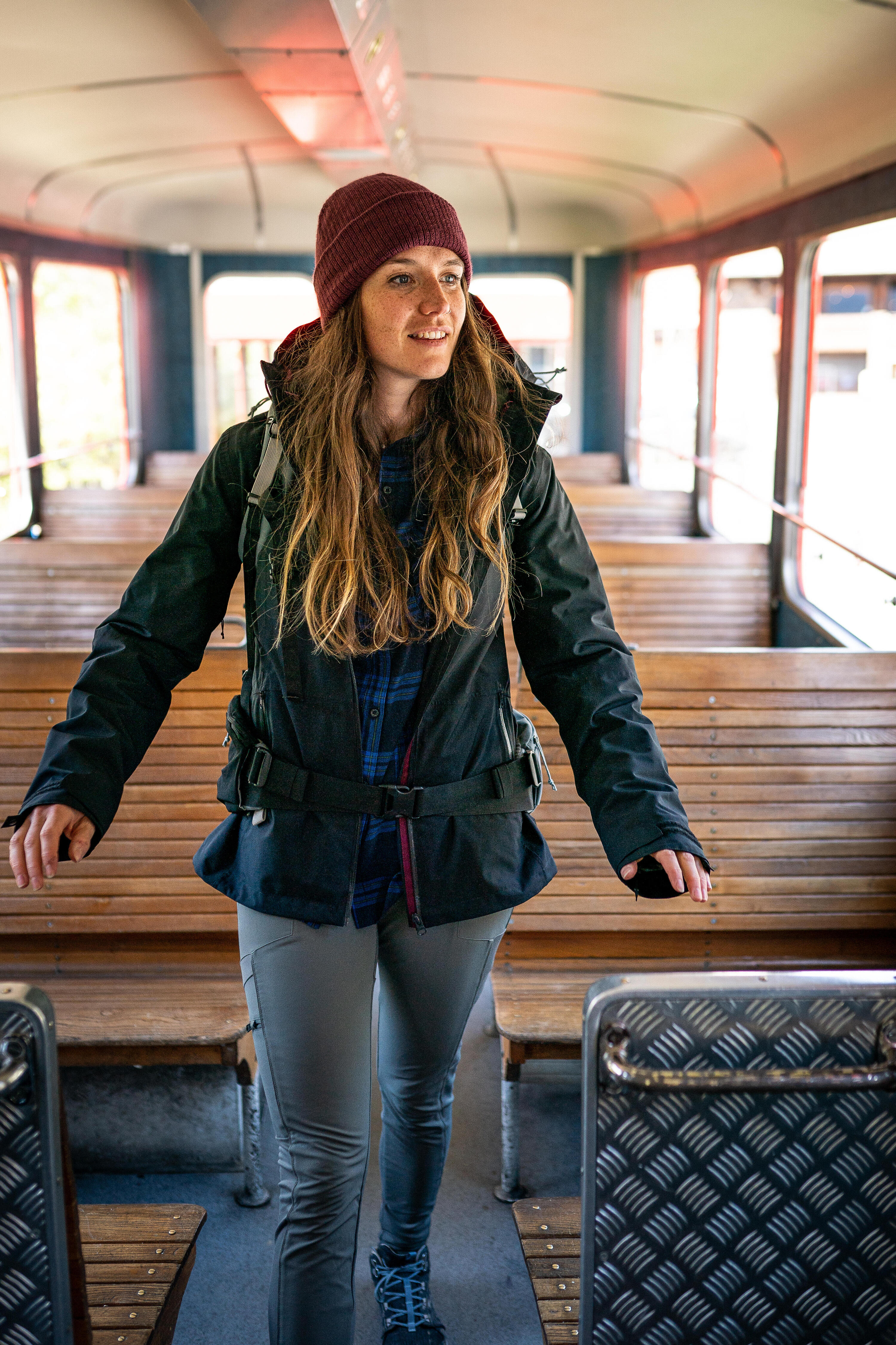 Manteau de randonnée imperméable 3 en 1 femme, MH 500 Mountain 15/17
