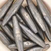 Drilled Long Olive Fishing Sinkers
