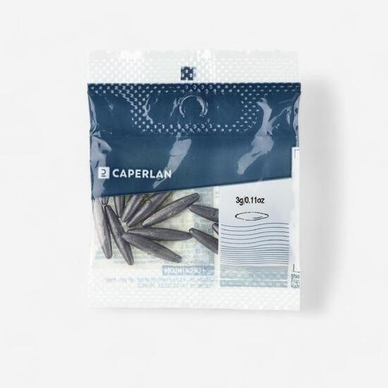 Piombi a oliva lunga forati pesca