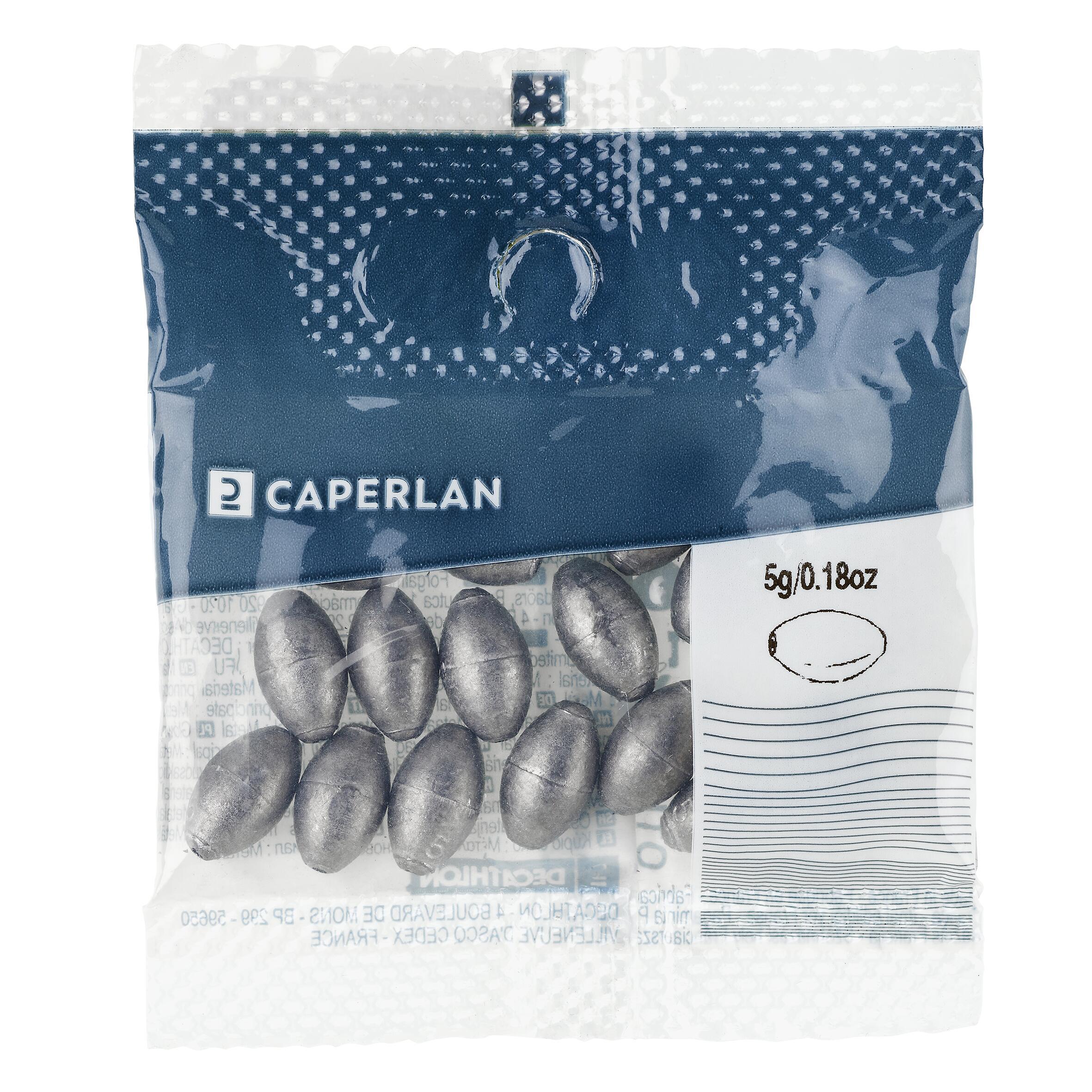 CAPERLAN Fishing Drilled Rounded Olive Sinkers