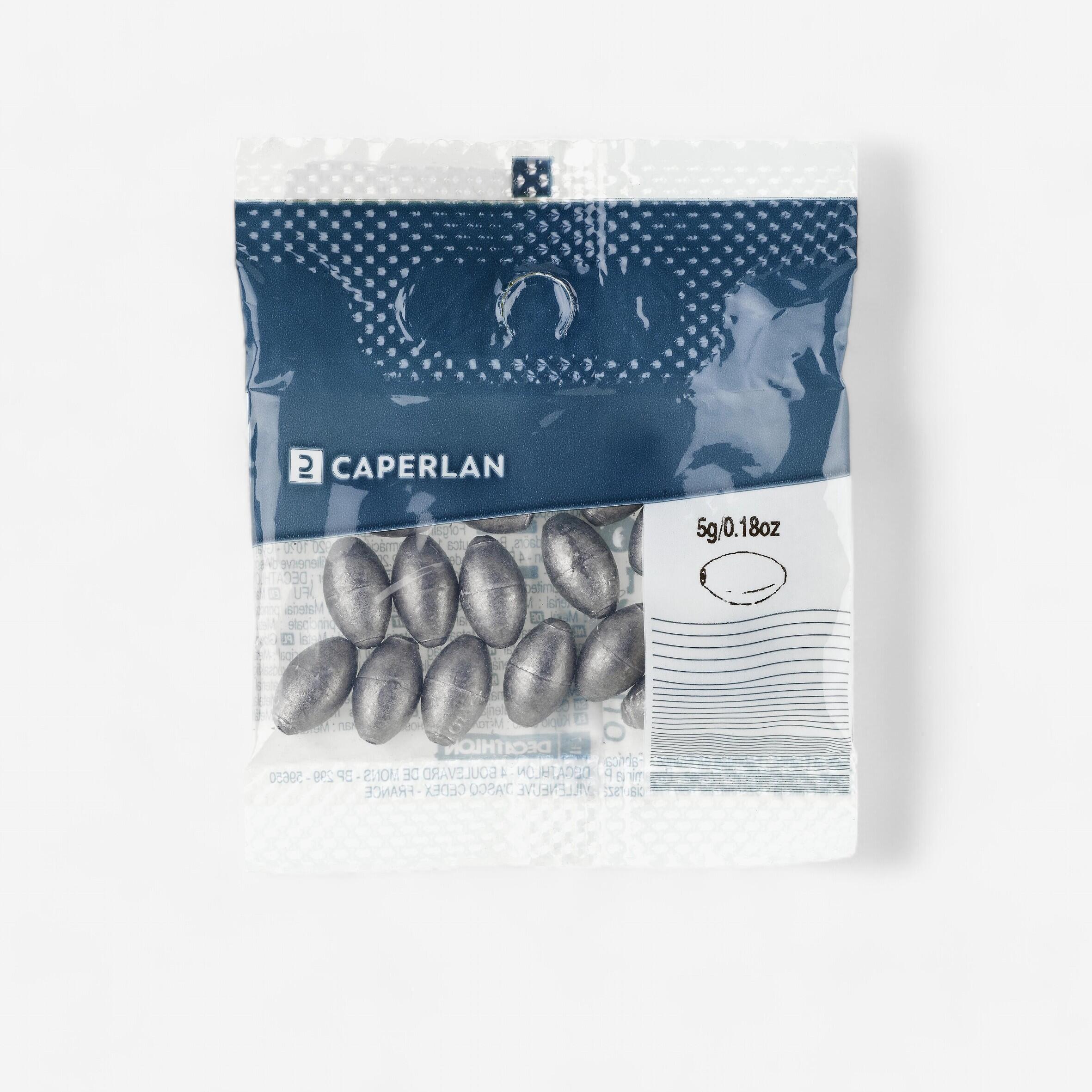 Caperlan - Lest Pêche Olives Bombées Percées - Plomb - Peche - - 5g - Decathlon