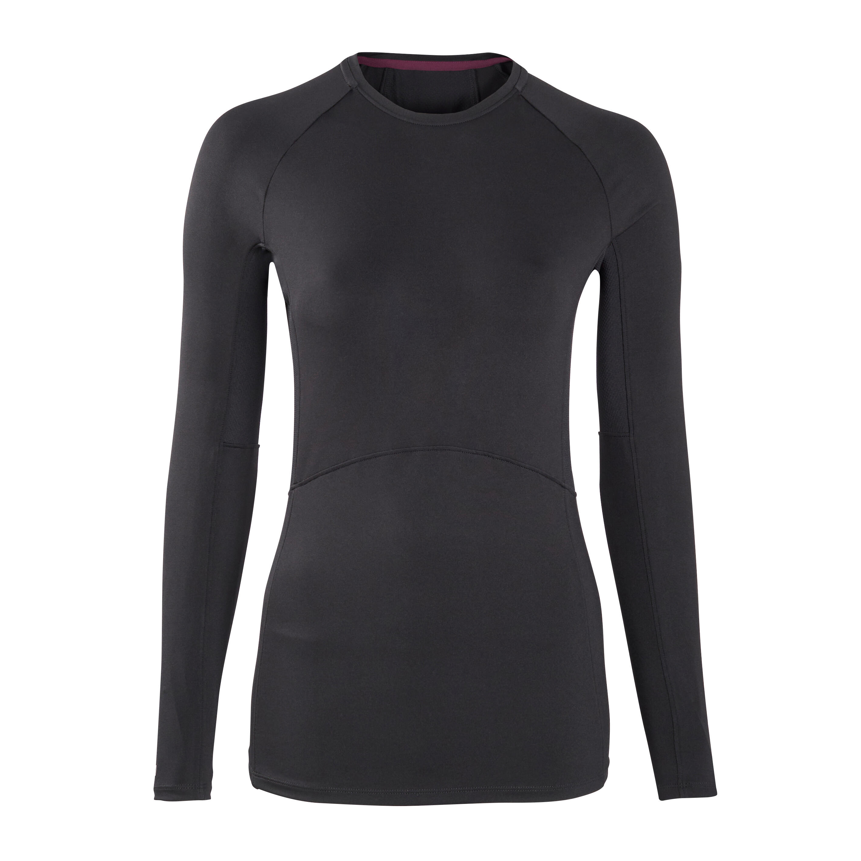Women's Long-Sleeved Figure Skating T-Shirt - Black 2/11