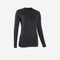 T-shirt manches longues de patinage artistique noir femme