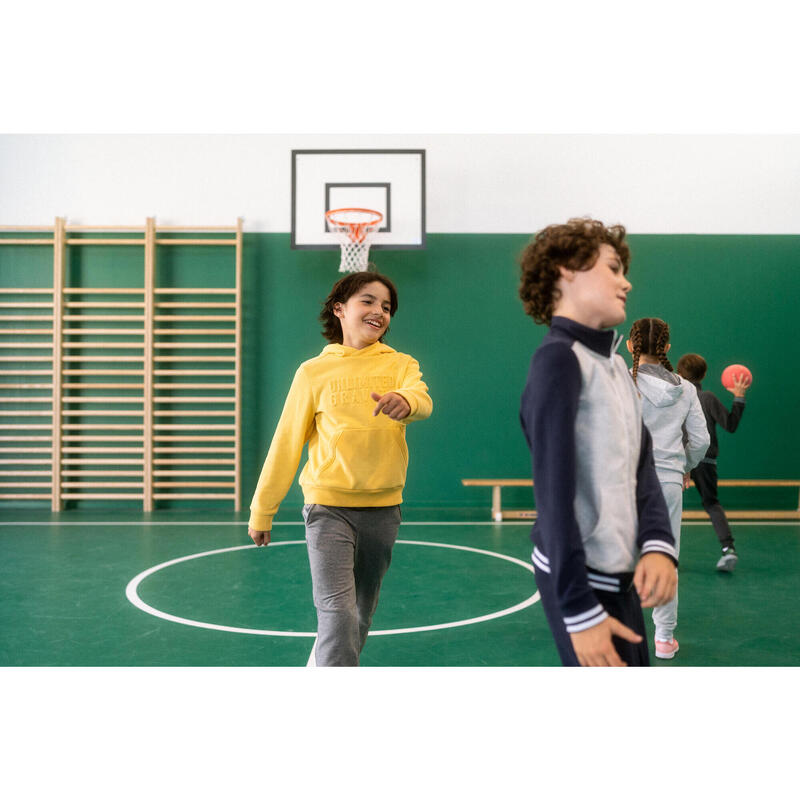 Sweat à capuche coton enfant - jaune