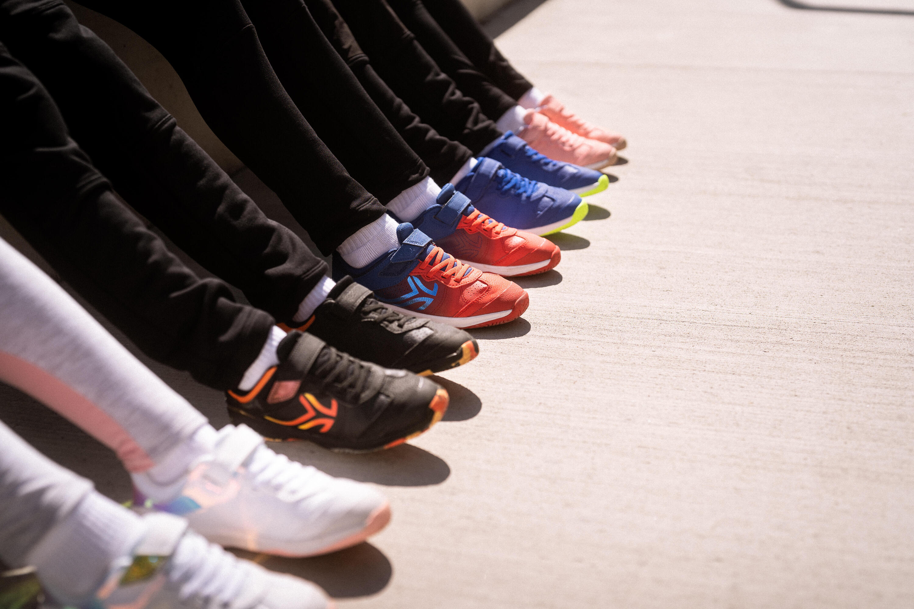 Kinder Sportschuhe Klettverschluss ‒ TS160 schwarz/orange 19/19