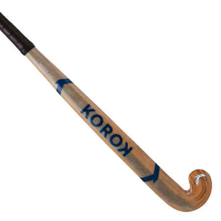 Adult Beginner Mid-Bow Wood/Fibreglass Indoor Hockey Stick FH100 - Wood
