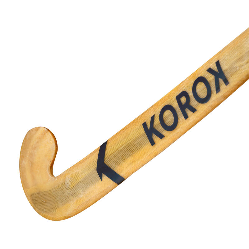 Stick de hockey indoor adulte débutant bois/fibre de verre MidBow FH100 bois ble
